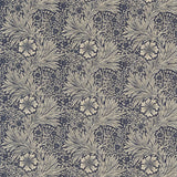 Morris and Co Tyg Marigold Indigo Linen