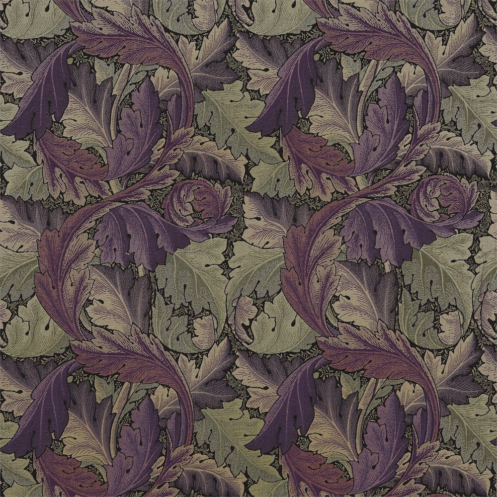 Morris and Co Tyg Acanthus Tapestry Grape Heather