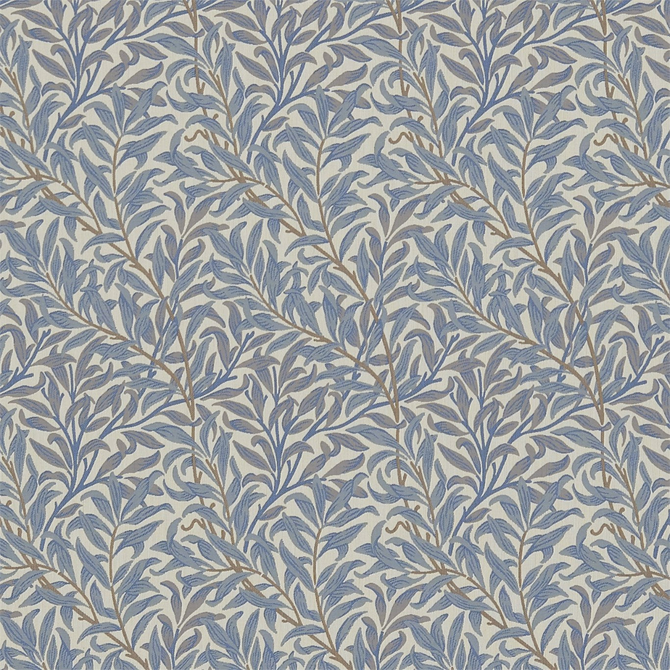Morris and Co Tyg Willow Bough Mineral Woad