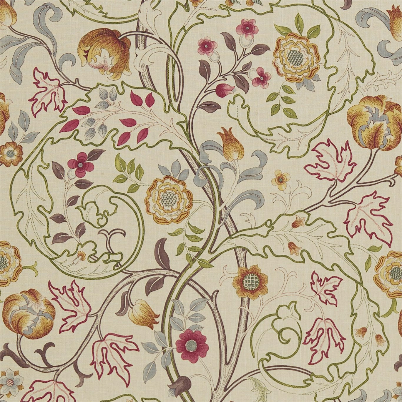 Morris and Co Tyg Mary Isobel Rose Slate