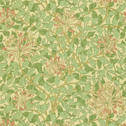 Morris and Co Tapet Honeysuckle Green Beige/Pink