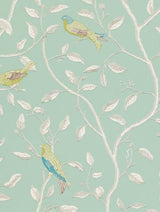 Sanderson Tapet Finches Duck Egg