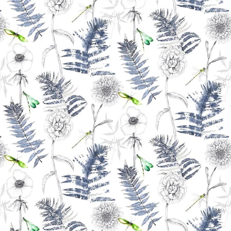 Designers Guild Tyg Acanthus Indigo