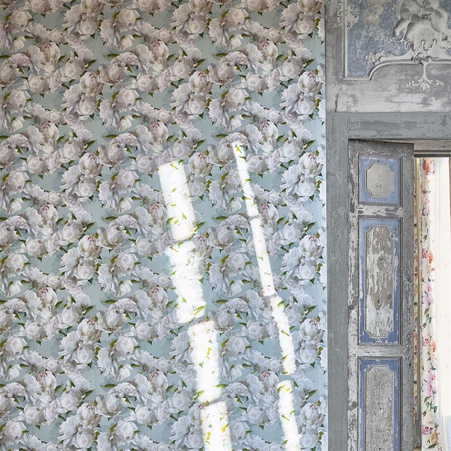 Designers Guild Tapet Peonia Zinc