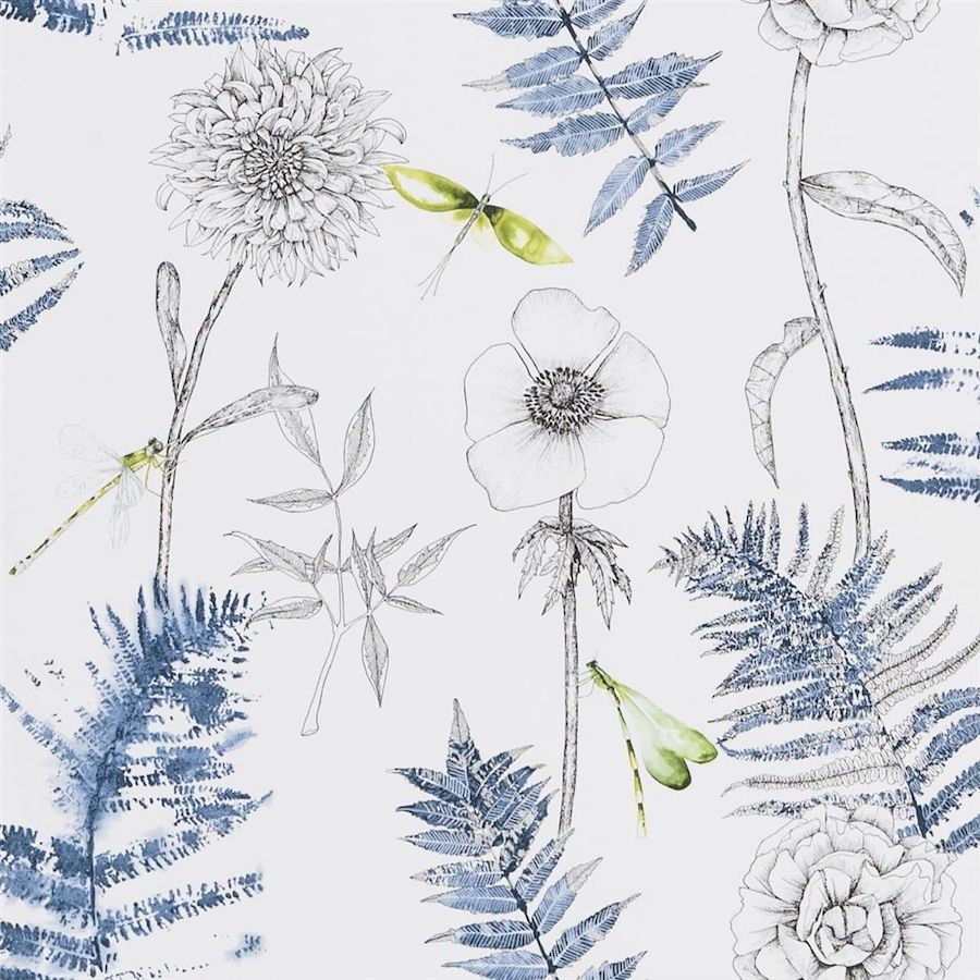 Designers Guild Tapet Acanthus Indigo