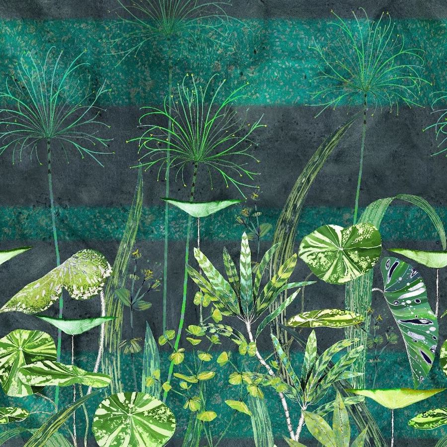 Designers Guild Tapet Arjuna Leaf Viridian