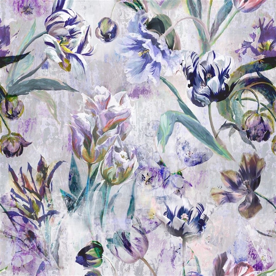 Ladda upp bild till gallerivisning, Designers Guild Tyg Tulipa Stellata Violet
