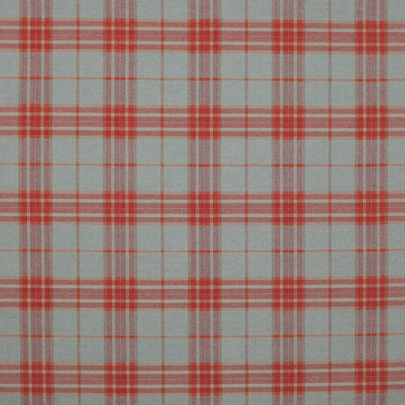 Colefax and Fowler Tyg Dunmore Check Aqua Tomato