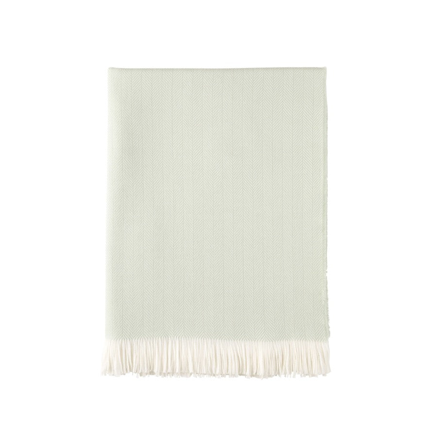 Johnstons Of Elgin Pläd Herringbone Merino Apple Mint