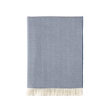 Johnstons Of Elgin Pläd Herringbone Merino Denim