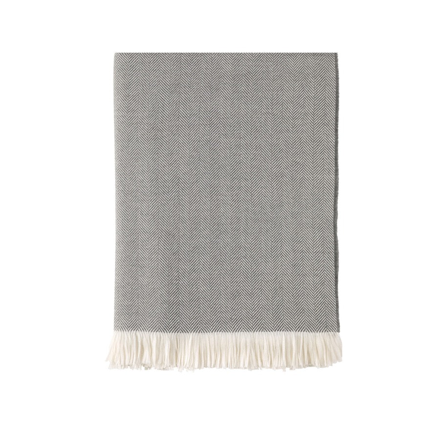 Johnstons Of Elgin Pläd Herringbone Merino Flint