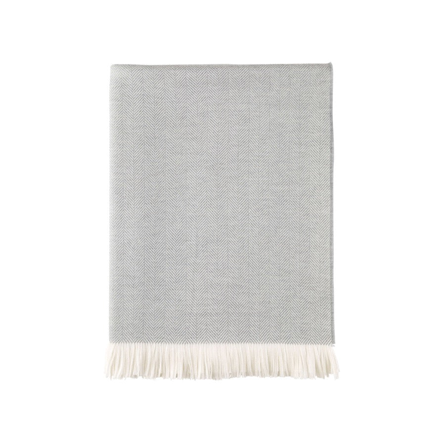 Johnstons Of Elgin Pläd Herringbone Merino Mist