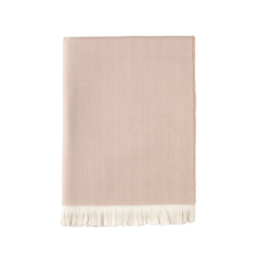 Johnstons Of Elgin Pläd Herringbone Merino Powder