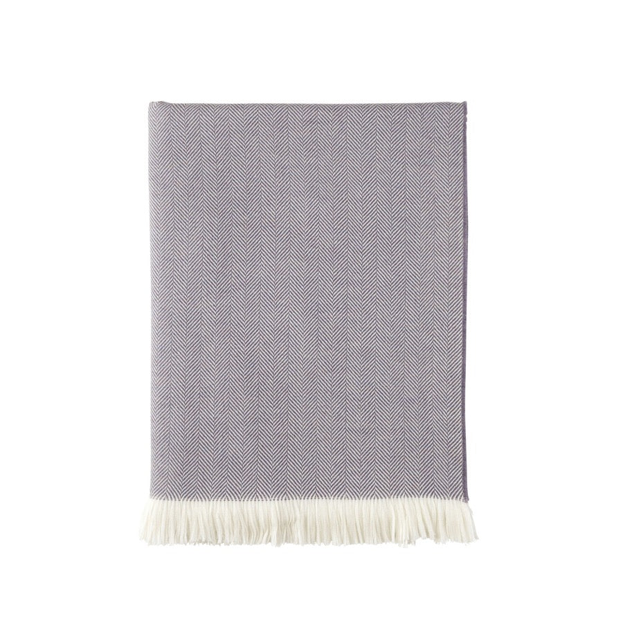 Johnstons Of Elgin Pläd Herringbone Merino Thistle