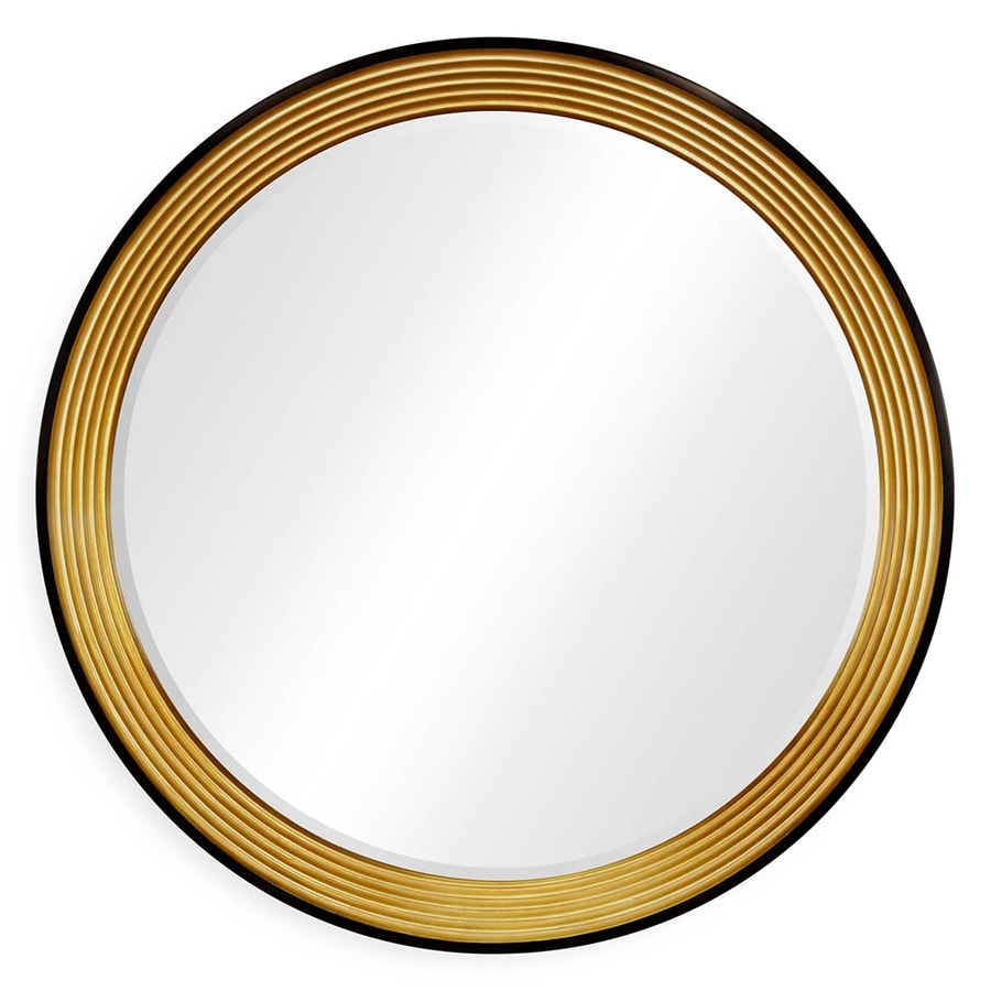 Load image into Gallery viewer, Jonathan Charles Round Mirror Modernist Gold Leaf
