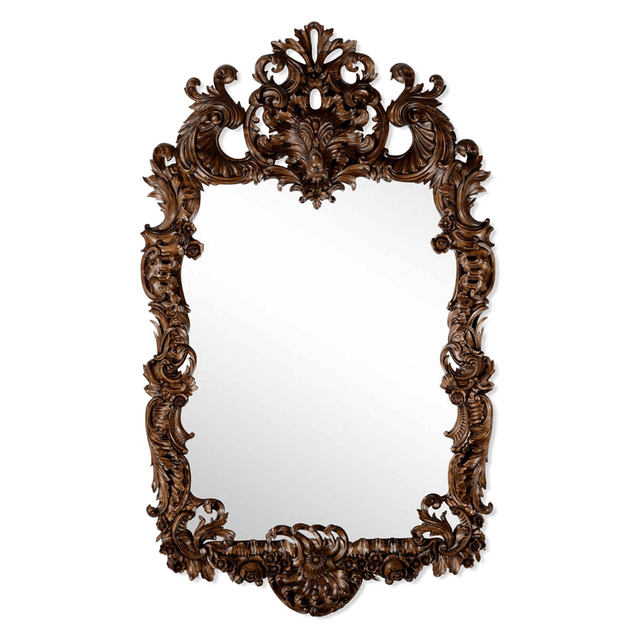 Load image into Gallery viewer, Jonathan Charles Wall Mirror Grinling Gibbons Walnut
