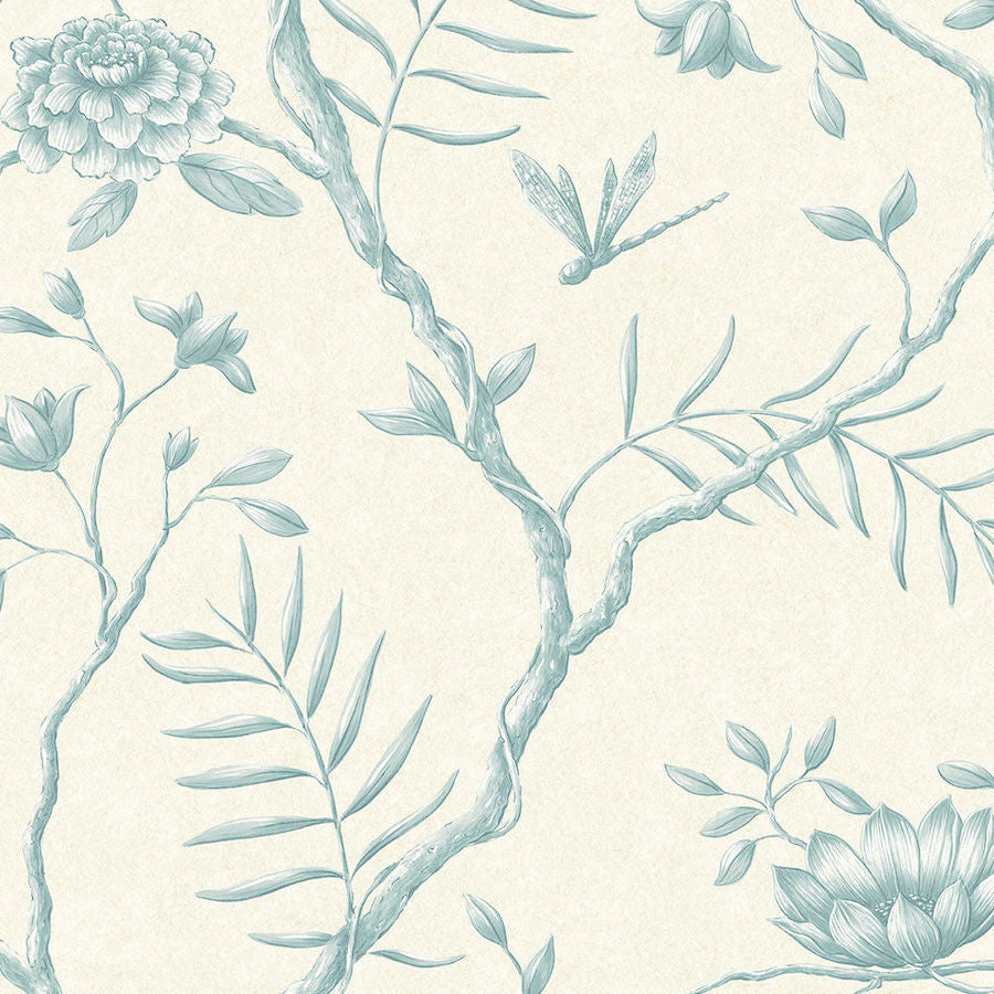 Lewis and Wood Tapet Jasper Peony Aqua