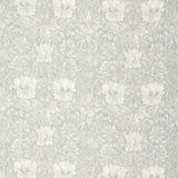 Morris and Co Tyg Pure Honeysuckle & Tulip Print Light Grey Blue