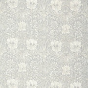 Morris and Co Tyg Pure Honeysuckle & Tulip Print Light Grey Blue