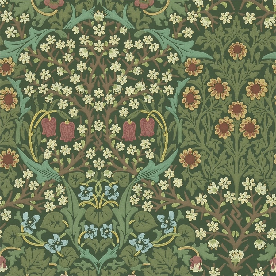 Load image into Gallery viewer, Morris and Co Tapet Blackthorn Green
