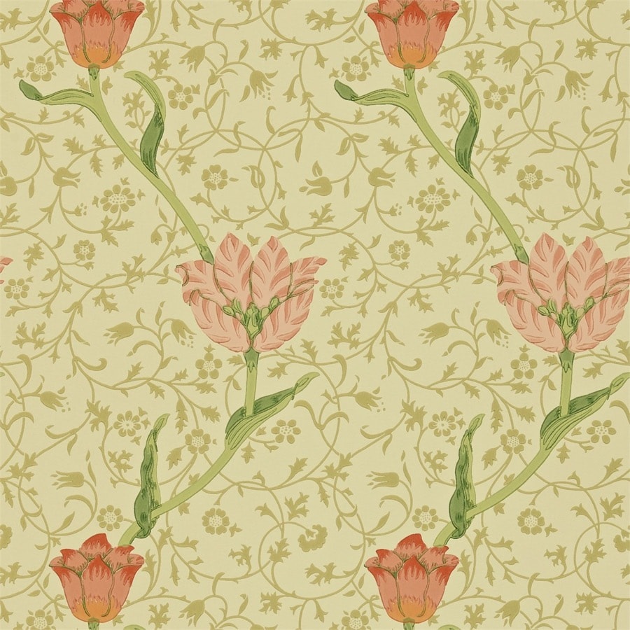 Ladda upp bild till gallerivisning, Morris and Co Tapet Garden Tulip Vanilla Russet
