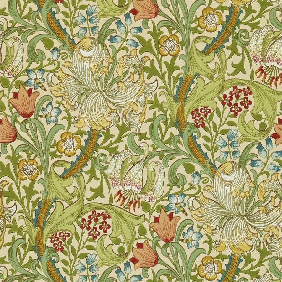 Morris and Co Tapet Golden Lily Pale Biscuit