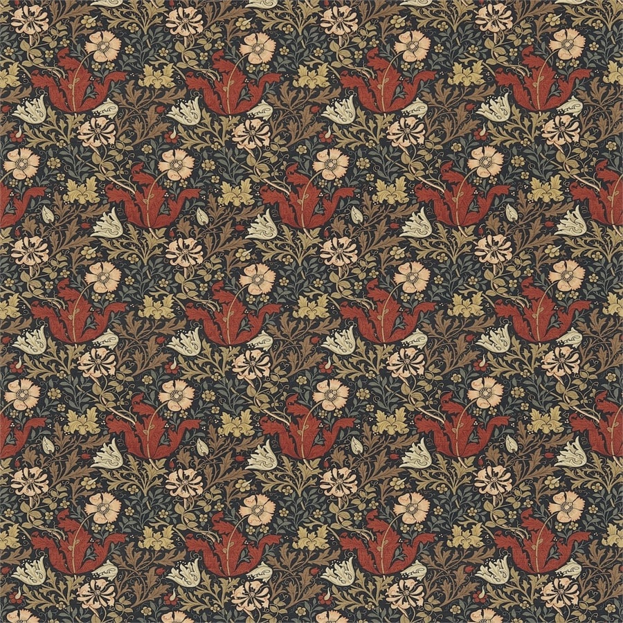 Morris and Co Tyg Compton Faded Terracotta Multi