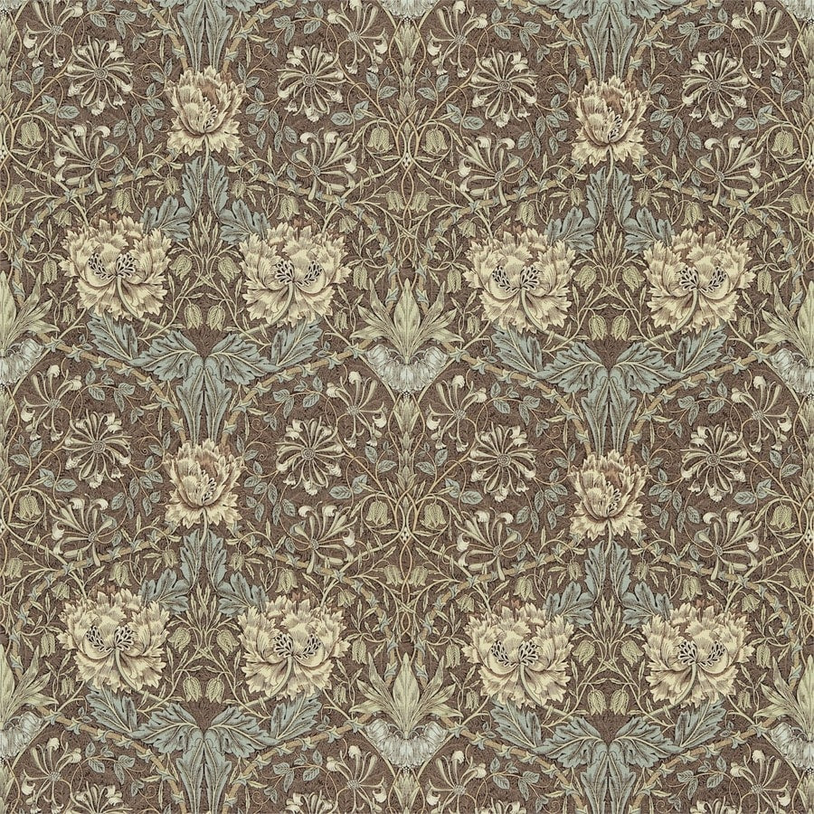 Morris and Co Tyg Honeysuckle & Tulip Bullrush Slate
