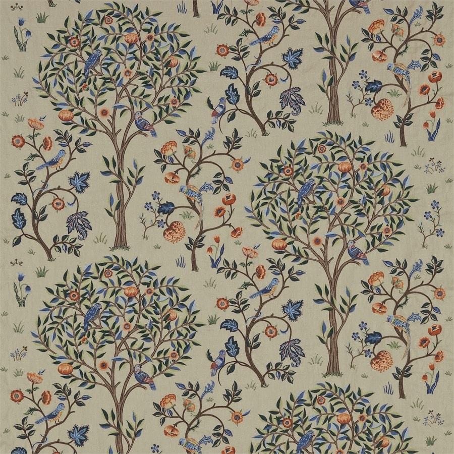 Morris and Co Tyg Kelmscott Tree Russet Forest