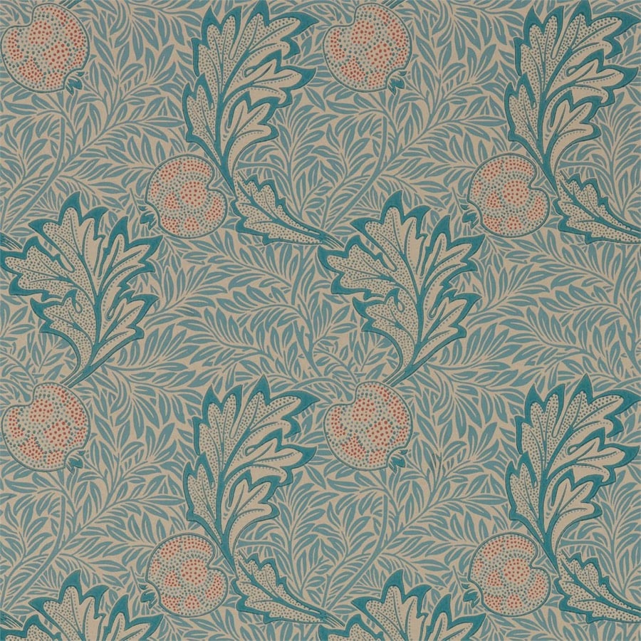 Morris and Co Tapet Apple Indigo Antique