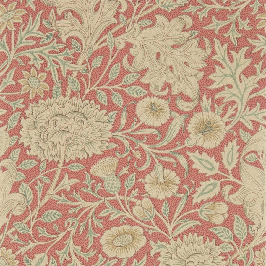 Morris and Co Tapet Double Bough Carmine Red