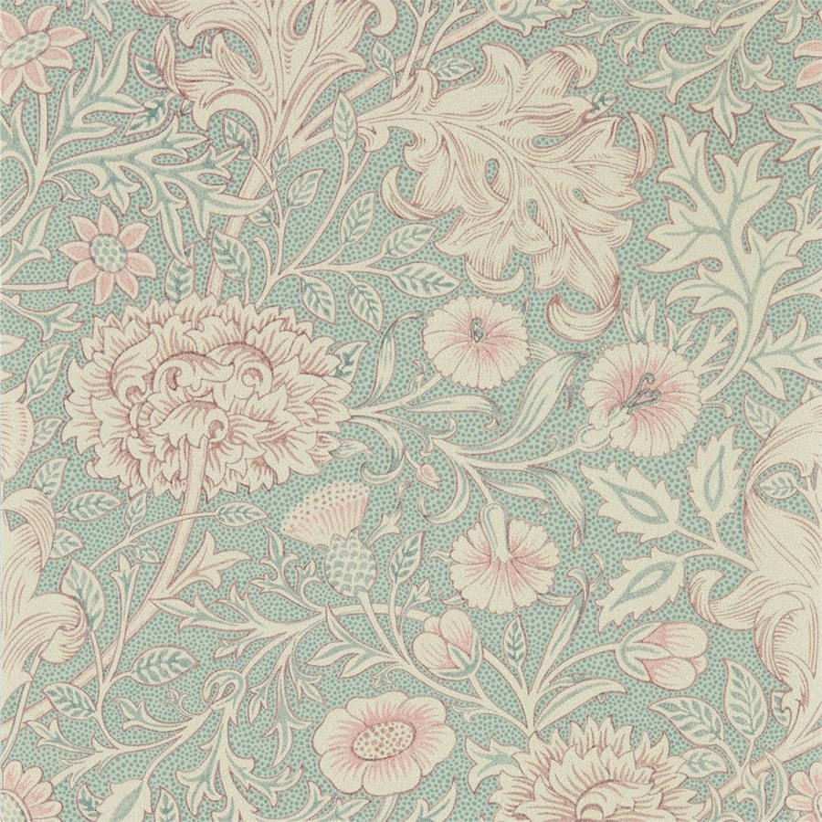 Morris and Co Tapet Double Bough Teal Rose