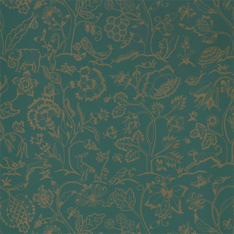 Morris and Co Tapet Middlemore Moss Gold