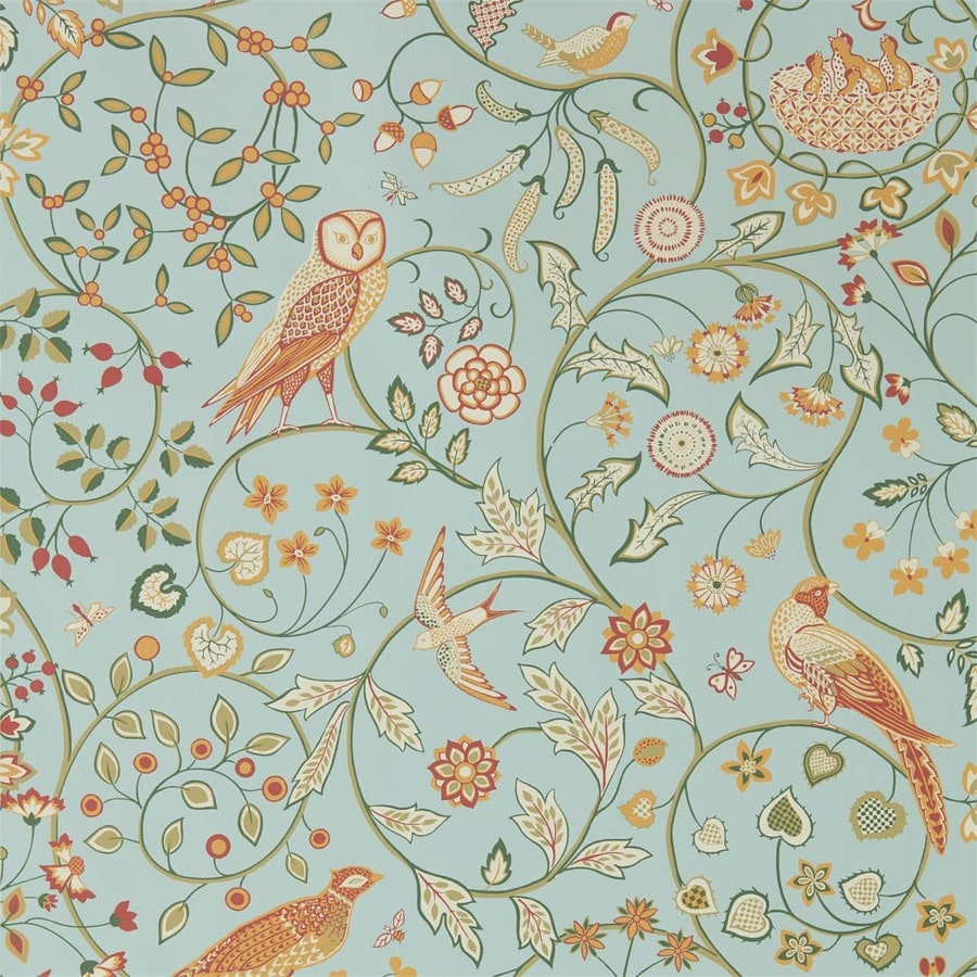 Morris and Co Tapet Newill Peppermint Russet