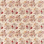 Morris and Co Tyg Newill Embroidery Wine Saffron