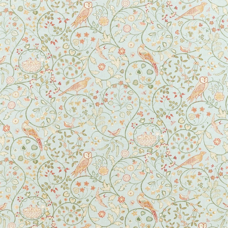 Morris and Co Tyg Newill Grey Blue