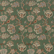 Morris and Co Tyg Theodosia Embroidery Bottle Green