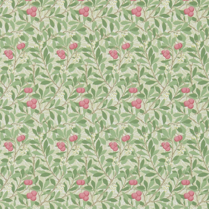 Morris and Co Tapet Arbutus Olive Pink