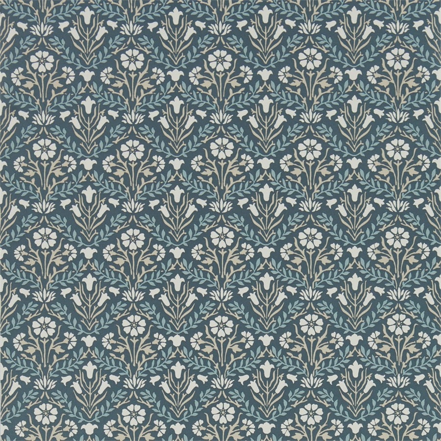 Morris and Co Tapet Morris Bellflowers Indigo Linen