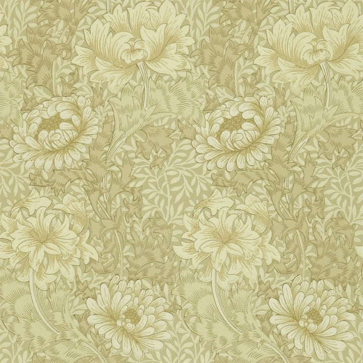 Morris and Co Tapet Chrysanthemum Ivory Canvas