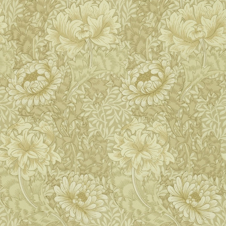 Morris and Co Tapet Chrysanthemum Ivory Canvas