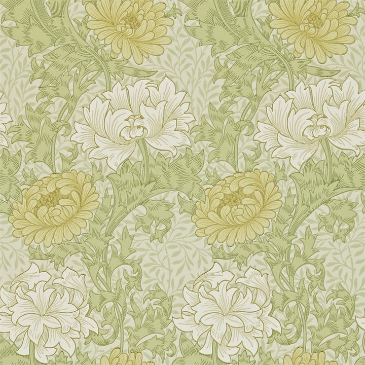 Morris and Co Tapet Chrysanthemum Pale Olive