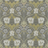 Morris and Co Tapet Honeysuckle & Tulip Charcoal Gold