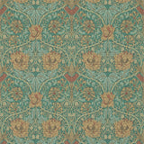 Morris and Co Tapet Honeysuckle & Tulip Emerald Russet