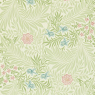 Morris and Co Tapet Larkspur Green Coral