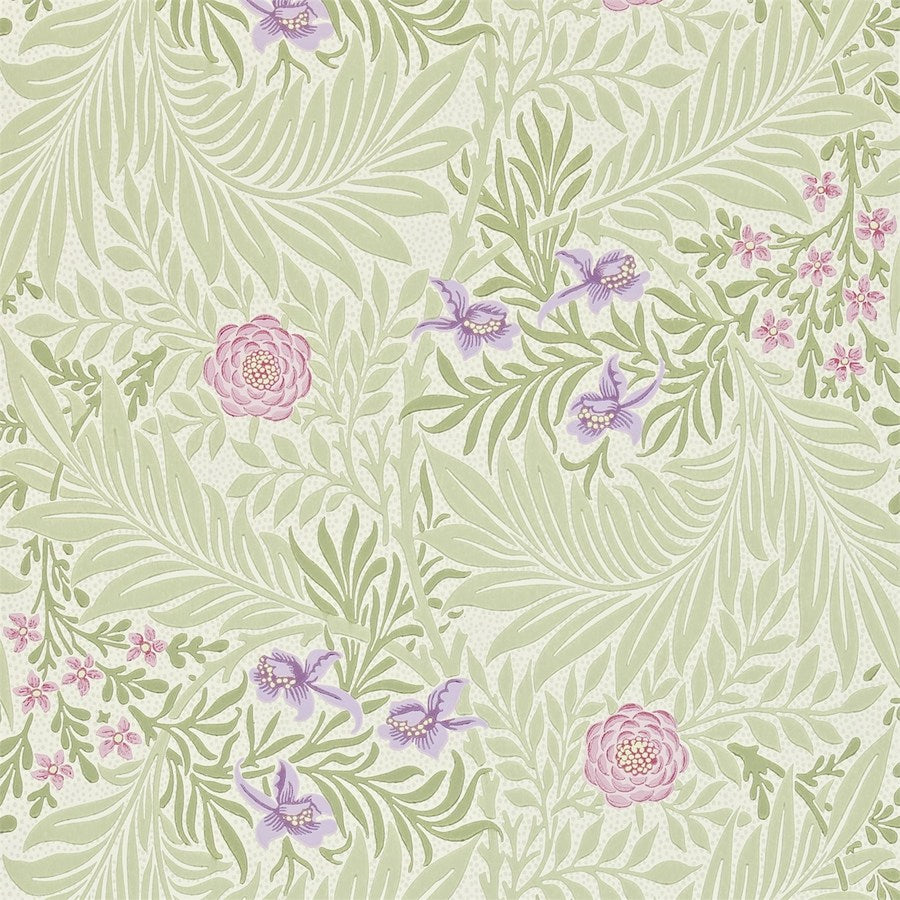 Morris and Co Tapet Larkspur Olive Lilac