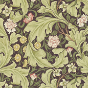 Morris and Co Tapet Leicester Chocolate Olive