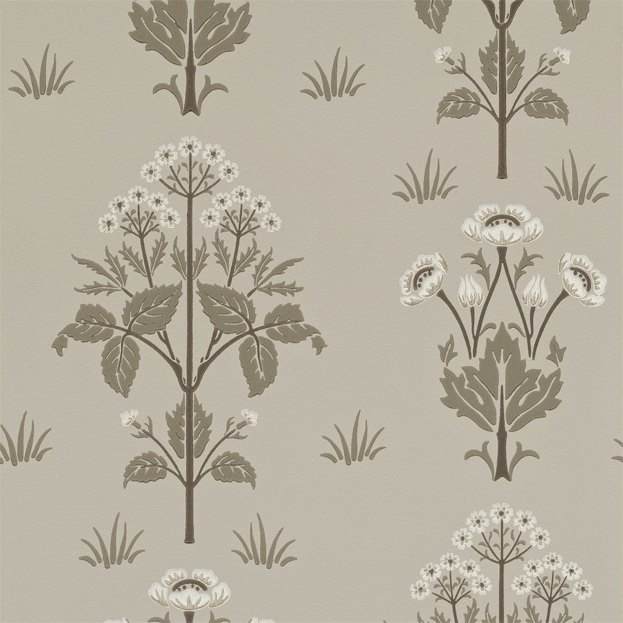 Morris and Co Tapet Meadow Sweet Bullrush Taupe