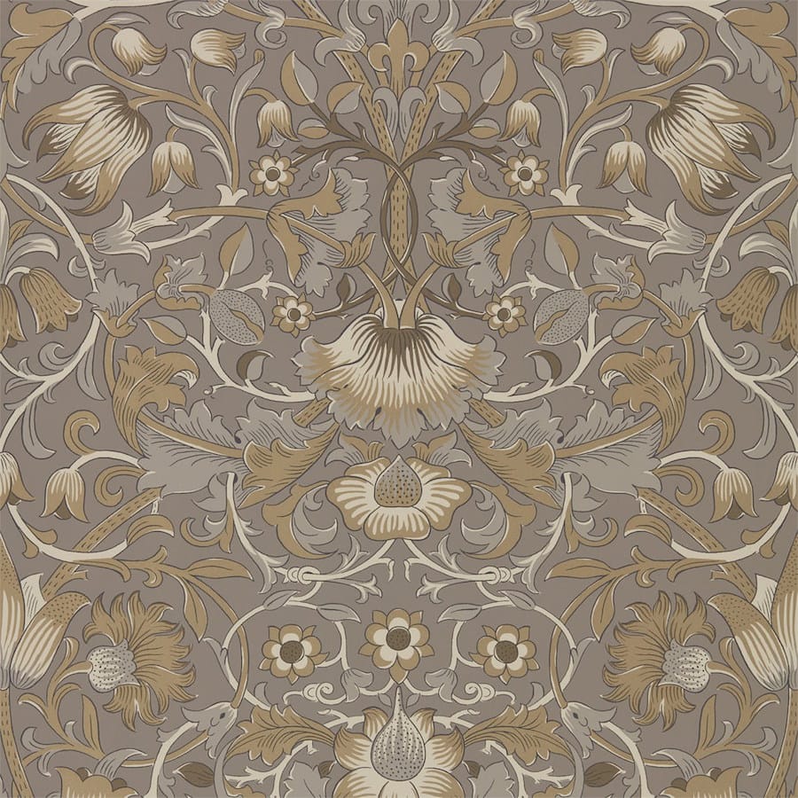 Morris and Co Tapet Pure Lodden Taupe Gold