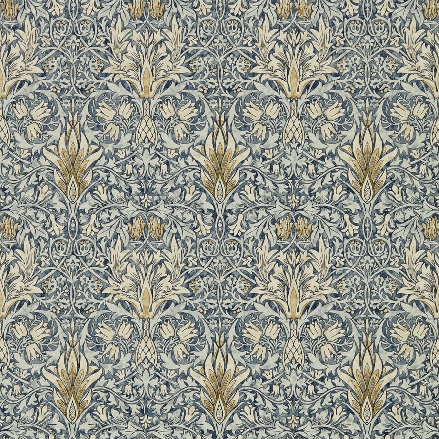 Morris and Co Tapet Snakeshead Indigo Cumin